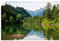 ARTland Wanddeko Poster & Kunstdrucke Wandposter 90x60 cm Querformat See Wasser Pflanzen Bäume Wald Forst Berge Alpen Natur U4PI