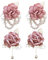 Tucireat Boutonniere und Handgelenksblume 4 Stück Rosa Rosen Handgelenk Korsage Braut Handgelenk Blume Hochzeit Handgelenk Corsage Blume Handgelenk Corsage Brautjungfer Armband Hochzeit Blumen