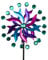 Windrad Metall doppelt Bunt Gartenstecker H 182 cm D 48 cm Windspiel Garten Windmühle