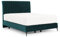 ALTDECOR Boxspringbett mit H3-Matratze (30 cm hoch) mit Multipocket-Feder + Bonellfederung, Polsterbett mit Kopfteil BASALIC - 140x200 - Petrol - Lukso 39