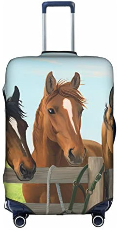 Trolley für drei Pferde, hohe Elastizität mit Reißverschluss, Größe XL, geeignet für 45,7 - 81,3 cm (18-32 Zoll) Trolley-Tasche