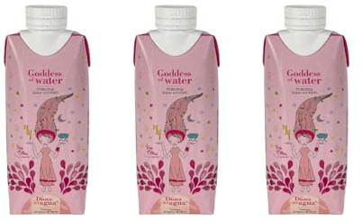 Diosa Pink - Agua Premium de Mineralización Débil | 100% pura en Envase de Cartón Reciclable de diseño (24 x 330 ml)