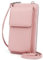 Aeeque Handytasche mit Geldbörse zum Umhängen,Damen Handytasche zum Umhängen mit 14 Kartenfächer,Handytasche mit Portemonnaie PU Leder für Reisen,Klein Umhängetaschen für Handy unter 7 Zoll - Rosa