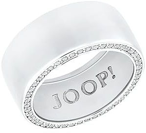 JOOP! Ring 925 Sterling Silber Damen Ringe, mit Zirkonia synth., Silber, Kommt in Schmuck Geschenk Box, 2036789