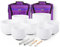 6-12 Inch Frosted Quartz Crystal Singing Bowl Set, With Suede Striker, Rubber Mallet, For Sound Healing, Crystal Cleansing, Meditation