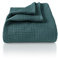 LAYNENBURG Premium Musselin Tagesdecke 180x220 cm - 100% Baumwolle - extraweiche Baumwolldecke als Kuscheldecke, Bett-Überwurf, Sofa-Überwurf, Couch-Überwurf - warme Sofa-Decke (Blau Mirage)