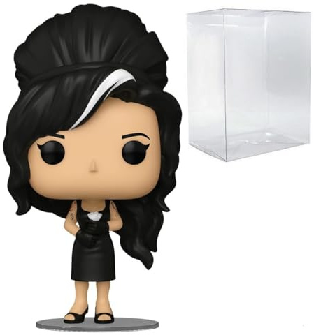POP Rocks: Amy Winehouse - Figura in vinile Funko Back to Black (Bundled con custodia protettiva compatibile), multicolore, 9,53 cm