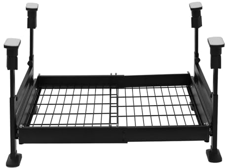 XHTLLO Organisateur D'armoire Coulissant Robuste, étagères Coulissantes Pour le Rangement des Casseroles Et Poêles, Construction Robuste En Acier Au Carbone, Organisateur De Tiroir Coulissant(L)