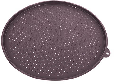 Teglia per pizza pieghevole in silicone, teglia da forno antiaderente da 35,58 cm con fori, vassoio rotondo per pizza per forno, Tappetino da forno per pizza resistente al calore, Vassoio per pasta
