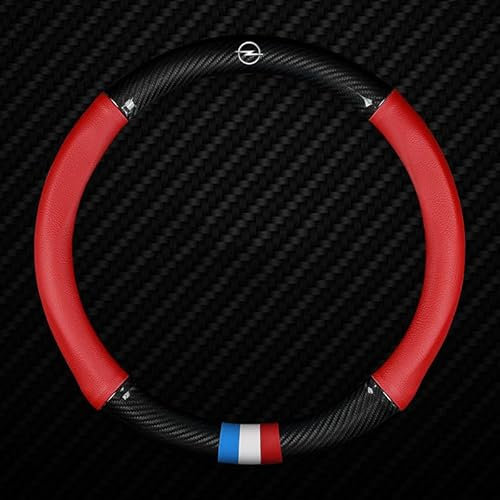 YYBCDSA Auto Lenkradbezug, für Opel Corsa-C Corsa-D Corsa-E Corsa-F Heavy Duty Auto Lenkradhülle,Mode Sportlich Anti Rutsch Atmungsaktiv Leder Lenkradhülle,C