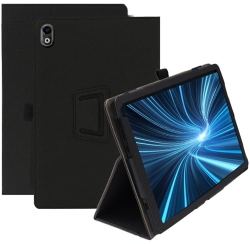 Haofun Funda Compatible con DOOGEE T10 Plus/UMIDIGI A13 Tab, Smart Cover PU Protectorcon Soporte Multiángulo, Ultra Delgada Anti-Caída Case Carcasa con Soporte para Lápiz (Negro)