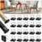 24PCS Chair Leg Sliders for Carpet, Chair Glides, Chair Leg Floor Protectors Cap, Furniture pad, Silicone Carpet Protector Table Feet Cover, Smoothly Slide on rug, No Scratches(26-36mm)