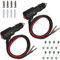 GTIWUNG 2 Piezas 12/24V Cable de Extensión para Mechero de Coche 14AWG 57CM, Encendedor de Cigarillo Macho, Toma de Mechero para Coche, Enchufe Mechero Macho con Interruptor