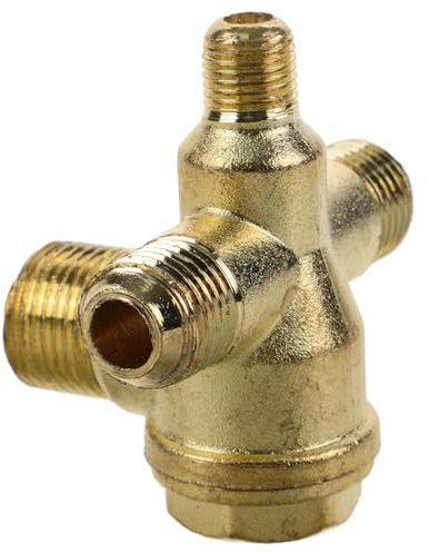 ARTIBETTER Air Compressor Valve: 4-Way Non-Return Check Valve for Pneumatic Systems and Pipeline Maintenance, Dual Pipe Design