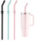 3stk Ersatzstrohhalme für Hydro Flask Travel Tumbler 40oz, BPA-Frei Wiederverwendbare Silikon-Trinkhalme für Hydro Flask-Wasserflasche Zubehör (Schwarz, Pink und Blau)