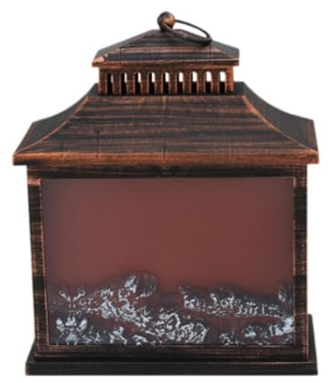 LOVIVER Linterna de Chimenea sin Llama, simulación, lámpara de Chimenea, decoración de habitación Vintage, Adornos para Interiores y Exteriores, Decorativos, b