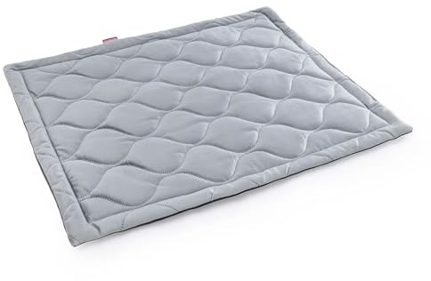 BOUTIQUE ZOO Weiche Hundematte aus Samtimitat – Komfortable, rutschfeste Hundeliege, Hundebett, Matte für Haustier, Velvet Grau, XL: 95 x 115 cm