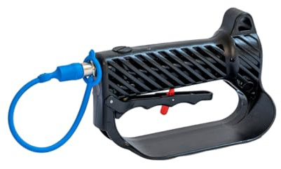 PATERLINI Poignée pour tige d'abaisseur à air comprimé réduit la vibration - Poignée ergonomique pour secoueur Olive Pneumatic - Fabriqué en Italie - Prise large avec raccord droit D