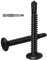Dayalo Lot de 50 vis autotaraudeuses en acier inoxydable 5,5 x 50 mm Vis autoforeuses à tête plate à six pans creux Noir avec embout