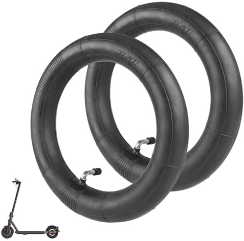 Prodrocam 10 x 2,125 E Scooter Schlauch, 10 Zoll Ersatzschlauch für Ninebot F20 F25 F30 F40, für Xiaomi Mi4 Pro/Lite, Gebogenes Ventil (Gebogenes Schlauch*2)