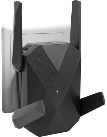 Ripetitore WiFi 6, AX3000 Amplificatore WiFi Doppia Banda Ripetitori Wi-Fi con porta Gigabit, MU-MIMO, Copertura massima 350㎡, Compatibile con tutti i Router Wlan, 2402 Mbps 5 GHz+574 Mbps 2,4 GHz