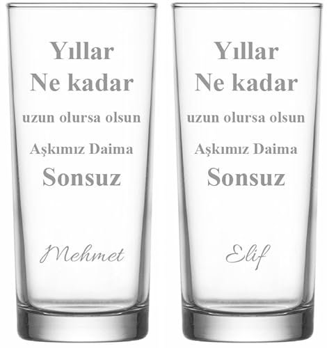 Raki Gläser mit Gravur Glas Raki Bardagi Bardak Rakigläser mit Name (Yillar ne kadar)