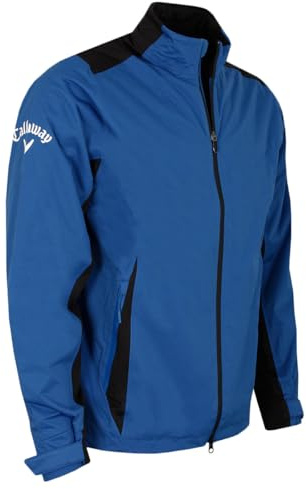 Callaway - Golf Waterproof Jacket for Men, Stormlite II Breathable Full Zip Coat with Stretch, Adjustable Cuffs and Lightweight (Galaxy Blue)