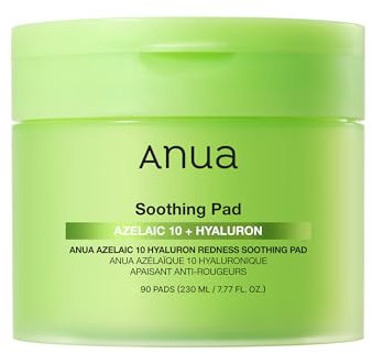 Anua Azelaic 10 Hyaluron Redness Beruhigendes Pad, Troubled & Spot Care mit koreanischen Tonerpads, Schnell & Einfach Dehnbare Gesichtsmaske mit Azelainsäure, Hyaluronsäure, Koreanische Hautpflege (90