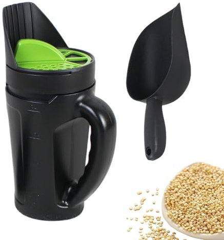 Generisch 2.5L Handstreuer Mehrzweck-Handstreuer Mit Verstellbarer Lochgröße Praktisch Für Schneeeis, Dünger, Grassamen, Saatgut, Streusalz, Aussaattopf