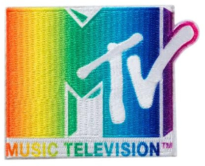 Mono-Quick 1830x MTV© Logo Applikation, Bügelbild, Patch, Aufbügler, verschiedene Motive (18307 - MTV Bunt)