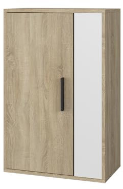Vicco Hängeschrank Berno, Sonoma/Weiß, 50.1 x 78.4 cm mit 2 Fächern