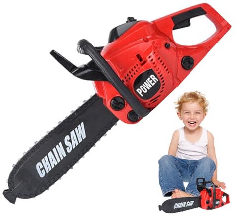 Pretend Play Construction Tool - Repair Gear, Realistic Cutting Toy | Small Electric Chainsaw with Easy Grip, Interactive Backyard Play for Young Builders