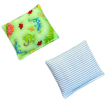 HOME COMFORT Ultra Mini Microwavable Heating & Cooling Pads - 100% Natural Rice 2-Pack (4.5” X 5”) (Green Combo 1)