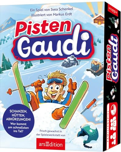 Ars Edition Pistengaudi - Familienspiel - Kartenspiel - 2-5 Spieler - ab 8 Jahre - 15 Minuten, White