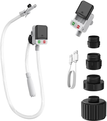 Pompe de transfert automatique de carburant, 10 litres par min, comprend un tuyau de transfert de carburant de 130 cm et 4 adaptateurs de canette, alimentation par batterie ou USB, pompe de transfert