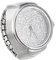 LIGIGWASH Minimalistischer Fingerring Uhr für Damen Verstellbare Ringuhr Silber mit Glitzerdesign für Alltag und Besondere Anlässe Präzise Quarzbewegung Elastisches Armband