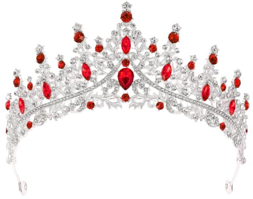 WOONEKY Krone Strass Diadem Für Frauen Prinzessin Krone Hochzeit Geburtstagsdeko Barockstil Haarschmuck Für Party Braut Königin