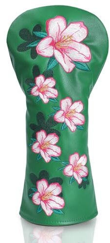 Golf Club Head Covers for Driver Covers, Fairway Wood Cover, Hybrid Head Cover, Funny Premium Leather Azalea Golf Headcovers Fits Most of Golf Club Cover