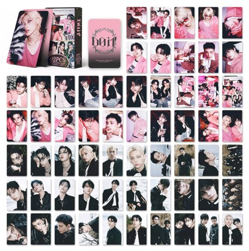 BCHMN SKZ Stray-Kiids Photocards, Kpop Merch Geschenke für Stay, DO IT (60 Lomo Karten + 32 Aufkleber, E)