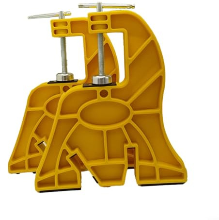 Kivivaka Snowboard Vise Waxing and Repair, Anti-Slip Ski Clamp with 90° Fixation, Portable Maintenance Single/Double Skis, Yellow