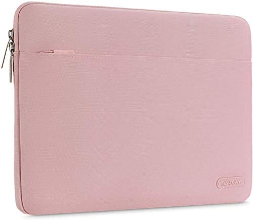 MOSISO Laptop Sleeve Bag Compatible with MacBook Air/Pro, 13-13.3 inch Notebook, Compatible with MacBook Pro 14 inch M4 M3 M2 M1 Chip 2025-2021, Polyester Horizontal Case Cover, Pink