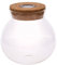 WXLAA Rundes Glas-Terrarium mit buntem LED-Licht-Korken, 11 cm