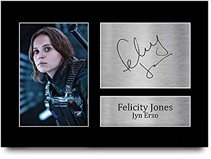 HWC Trading Felicity Jones A4 Ungerahmt Signiert Gedruckt Autogramme Bild Druck-Fotoanzeige Geschenk Für Star Wars Jyn Erso Filmfans