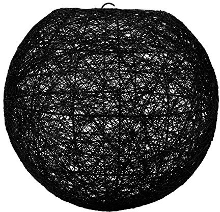 LUM&CO 31115 Abat jour de suspension en forme de boule noire, 20 x 19 x 20 cm