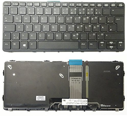Bucom Tastatur HP Pro X2 612 G1 mit Backlight Beleuchtung 755497-041 deutsch