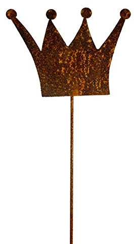 Manufaktur Lichtbogen Rost Gartenstecker Krone 60 cm