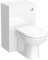 VeeBath Linx 600x300 WC and Back to Wall Toilet, Ceramic D Shape Soft Close Toilet Seat, Concealed Cistern for Bathroom- Gloss White