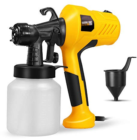 AIZYR Pulvérisateurs De Peinture sans Air, 400W Pistolet Électrique Haute Pression Amovible Pistolet De Pulvérisation Portable, Plus Facile À Nettoyer, Facile À Utiliser (Jaune)