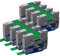 KA® Schriftband für Brother P-Touch TZe-131 tze-231 tze-431 tze-531 tze-631 tze-731 12mm x 8m kompatibel mit PT-H105 PT-H100 PT-1005 PT-1000 PT-1010 PT-1080 PT-H101c TZE-731 noir sur vert 8 PK.