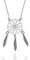AKA Gioielli® - Damen Kette Traumfänger 925 Silber Rhodiniert mit Swarovski-Kristall Dreamcatcher anhänger